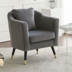 High Quality Stylish Design Velvet Upholstery Modern Single Sofa Wedding Arm Chair Accent Chair