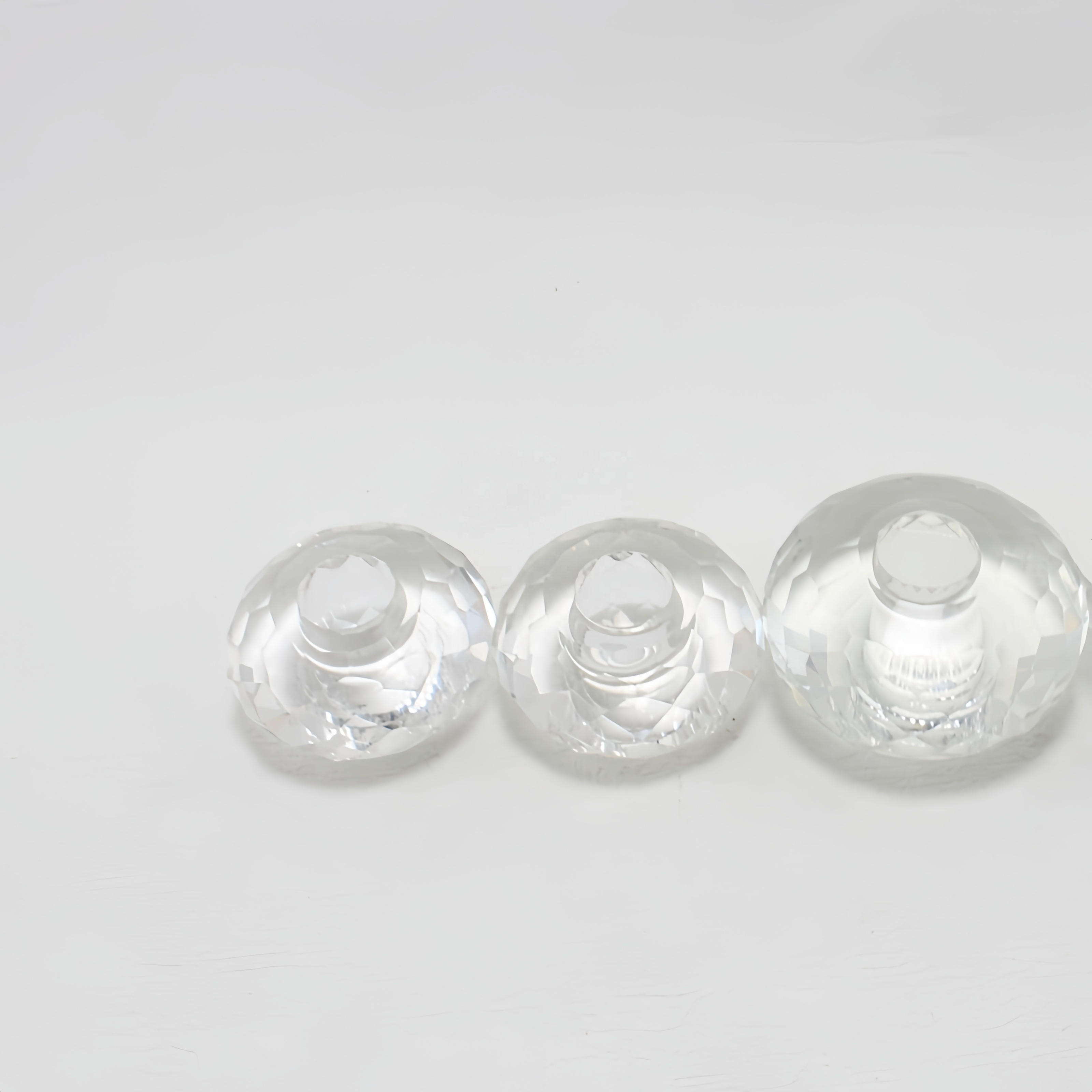 k9 quality Faceted Crystal Glass Ball for Furniture Accessory/ Solid faceted Crystal Glass sphere Ball with hole home decoration