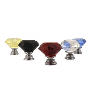 popular different colors crystal cute door knob crystal knobs with sliver base crystal door knob for bed room door