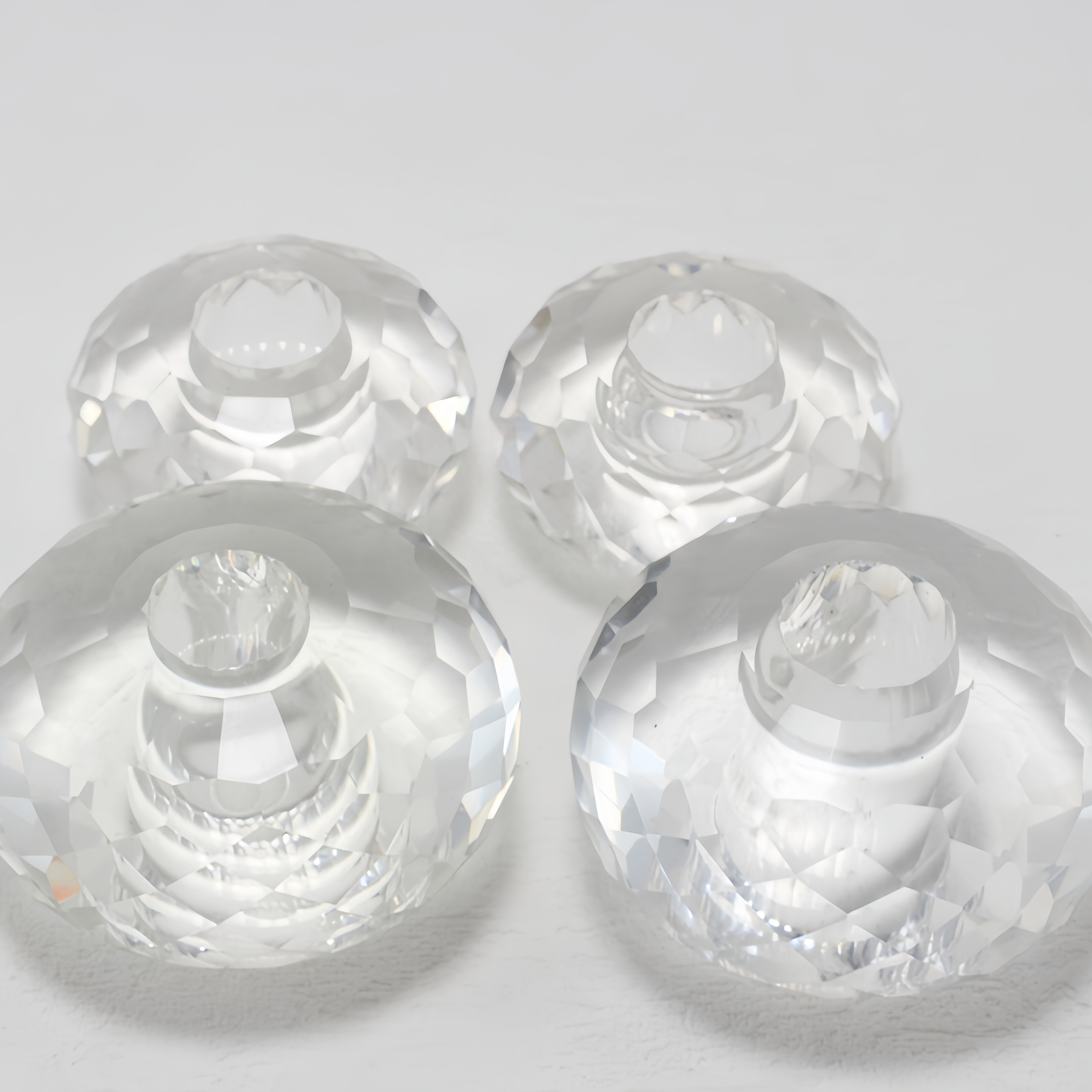 k9 quality Faceted Crystal Glass Ball for Furniture Accessory/ Solid faceted Crystal Glass sphere Ball with hole home decoration