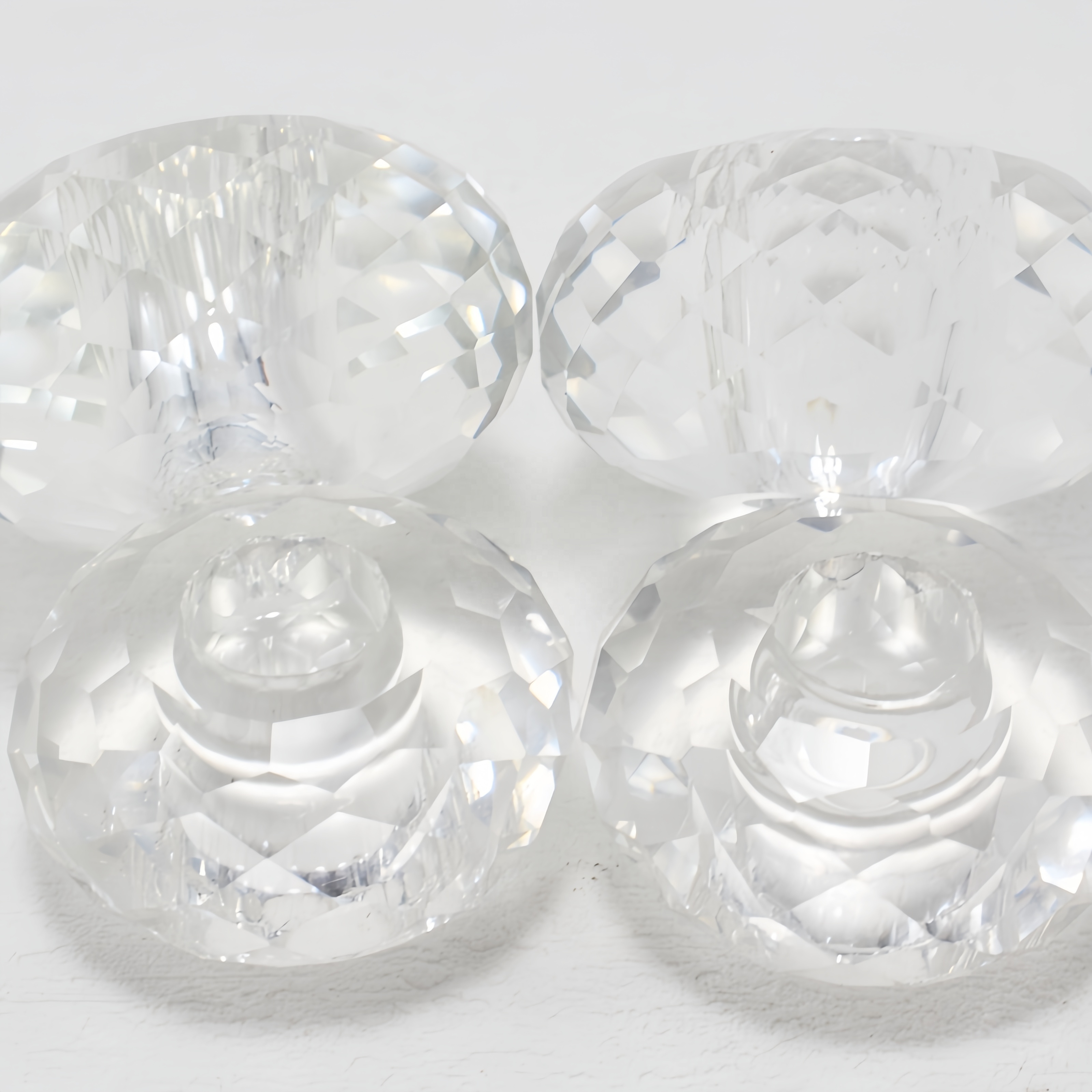 k9 quality Faceted Crystal Glass Ball for Furniture Accessory/ Solid faceted Crystal Glass sphere Ball with hole home decoration