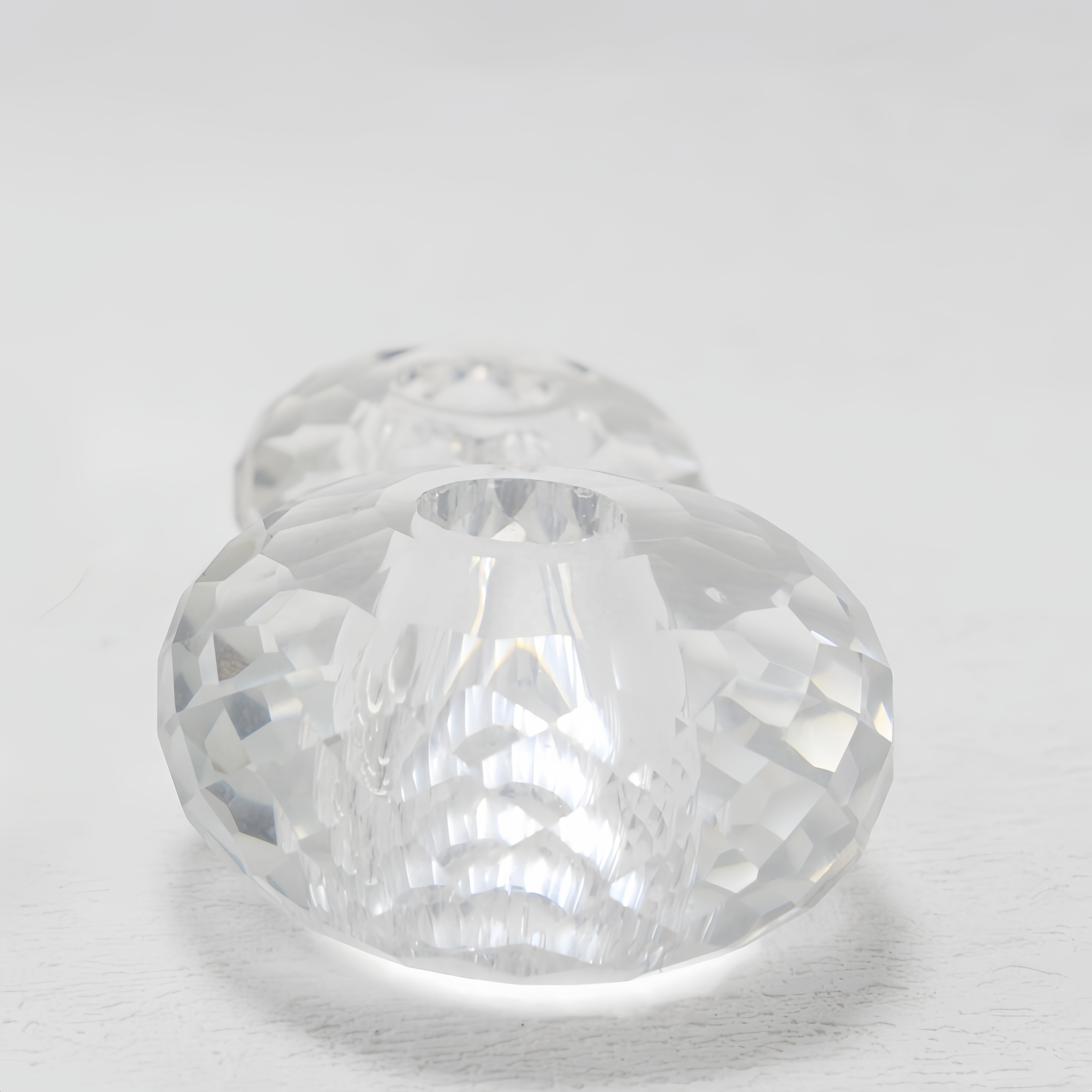 k9 quality Faceted Crystal Glass Ball for Furniture Accessory/ Solid faceted Crystal Glass sphere Ball with hole home decoration