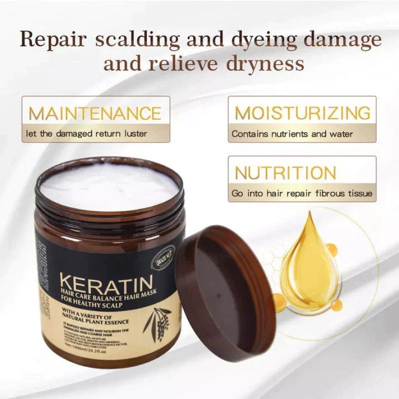 Private Label Professional Natural Organic Argan Oil Collagen Nourishing Repair Damaged Keratin Hair Mask