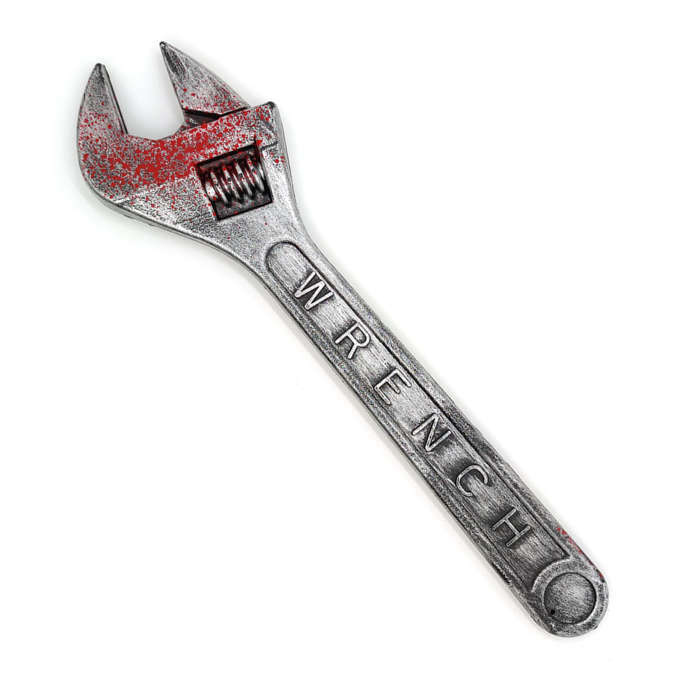 Costumes Halloween Spanner Scary Decoration Supplies Simulation Bloody Painted Plastic PU Wrench