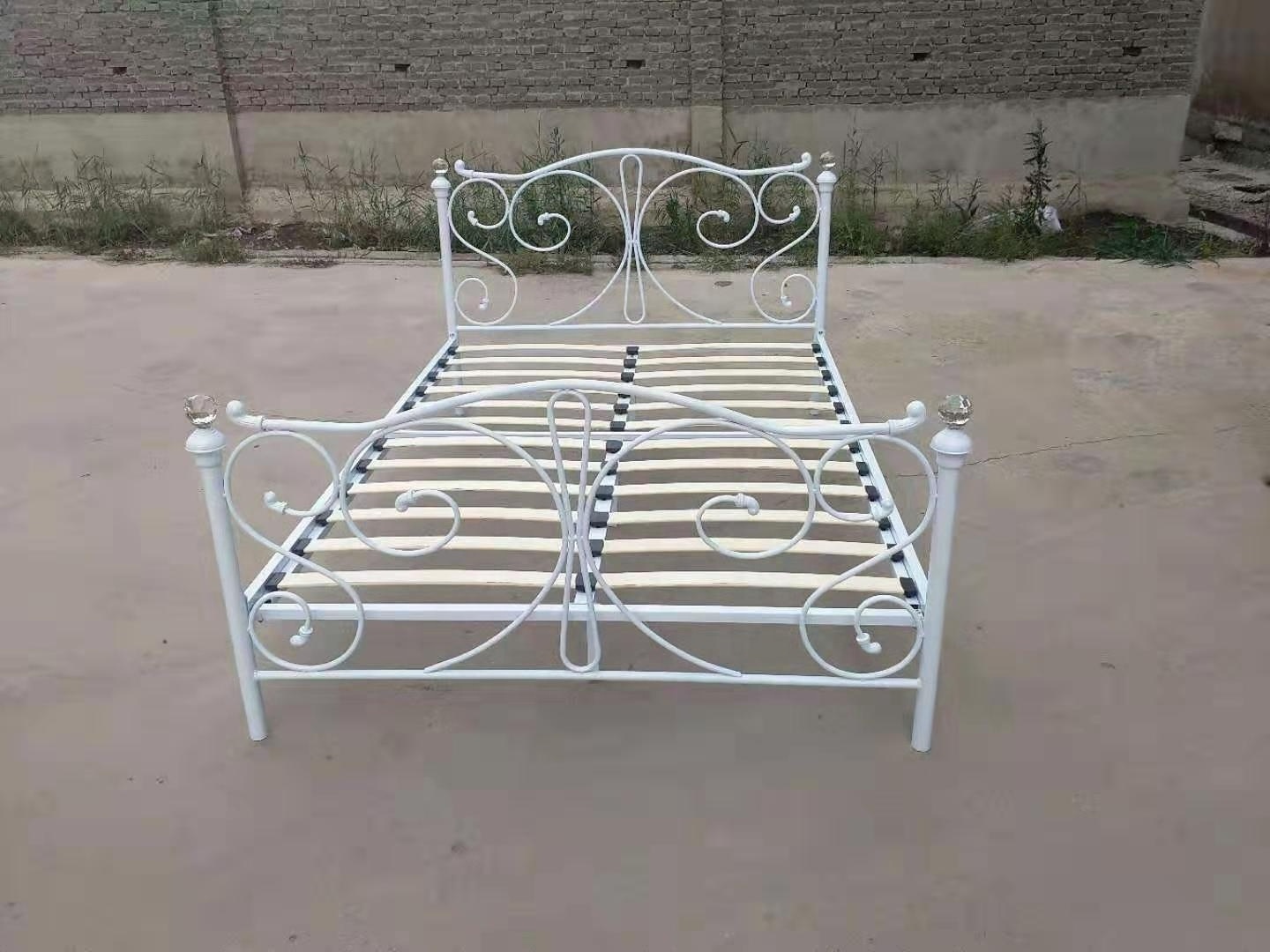 modern designer cheap wholesale beauty metal bed frame king queen double size bedroom bed