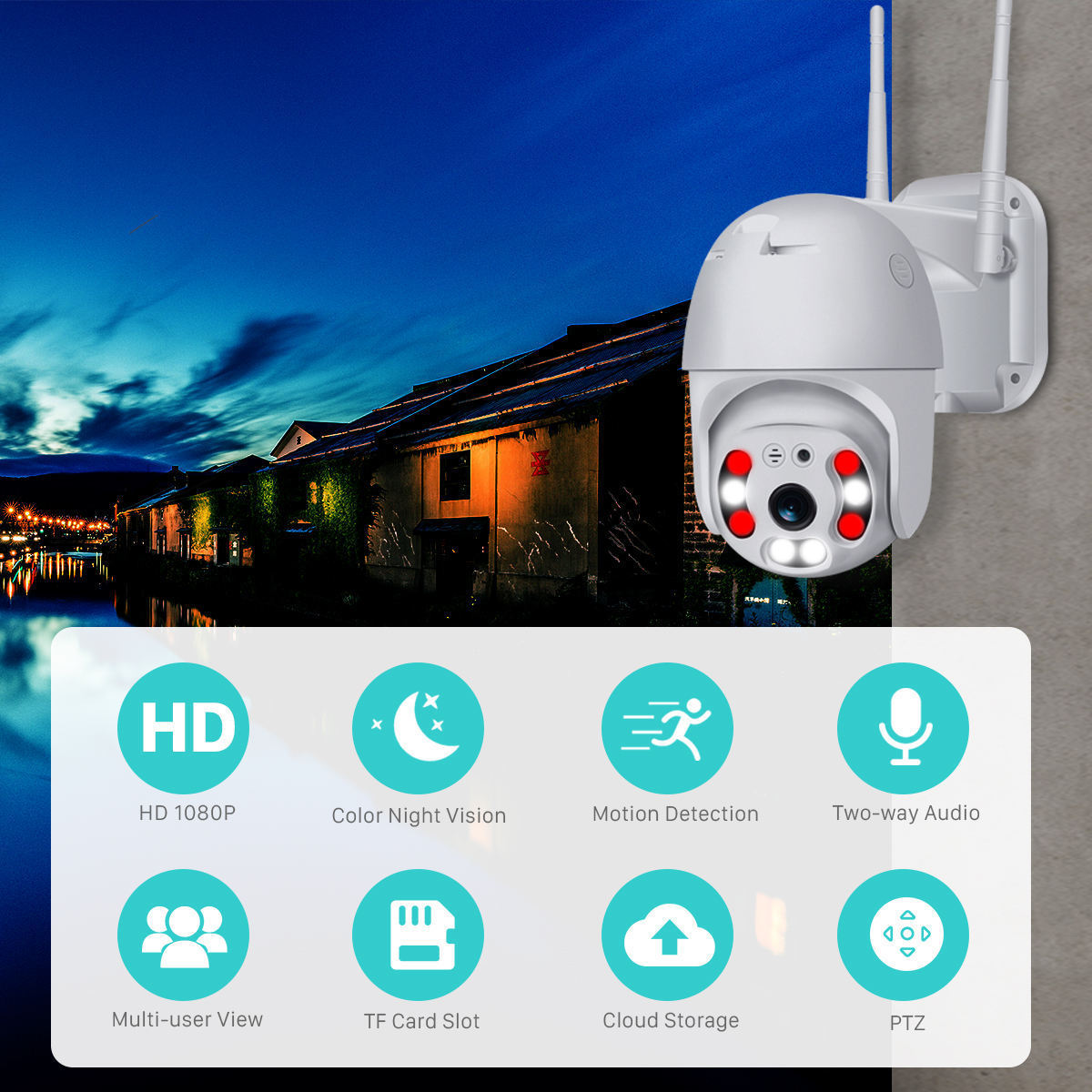 Qualify wifi ptz camera outdoor dome cctv 2mp 5mp ip cameras Full Hd 1080p Wireless Security