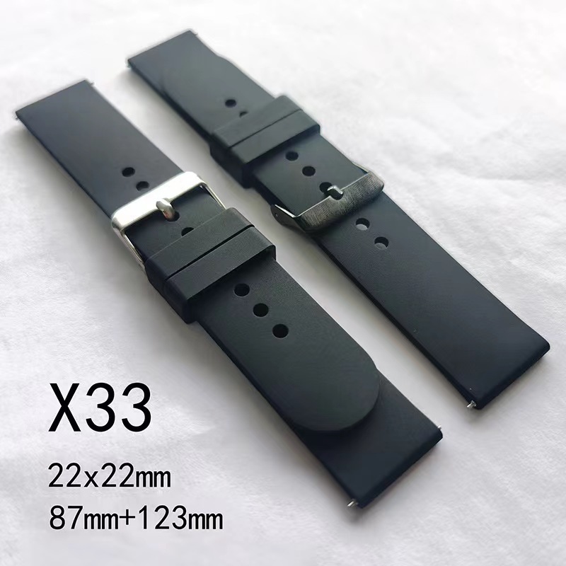 Dual Colorful Sport Silicone Rubber Wrist Watch Strap Band waterproof Sweatproof Dustproof Matching switch watch 22mm strap