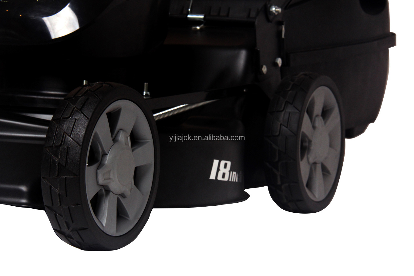 Steel chassis electric lawn mowers long durable capacity compact design lawn mower with straight blade