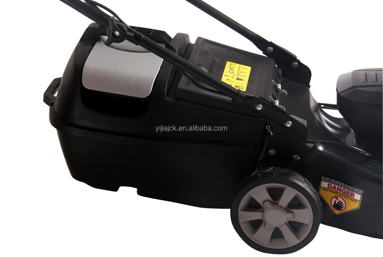 Steel chassis electric lawn mowers long durable capacity compact design lawn mower with straight blade