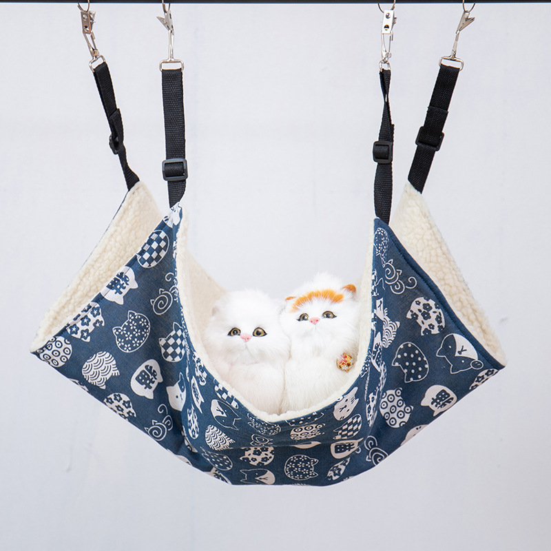 Wholesale Foldable hanging cat hammock sleep hammock pet swing bed small pet sleeping bed