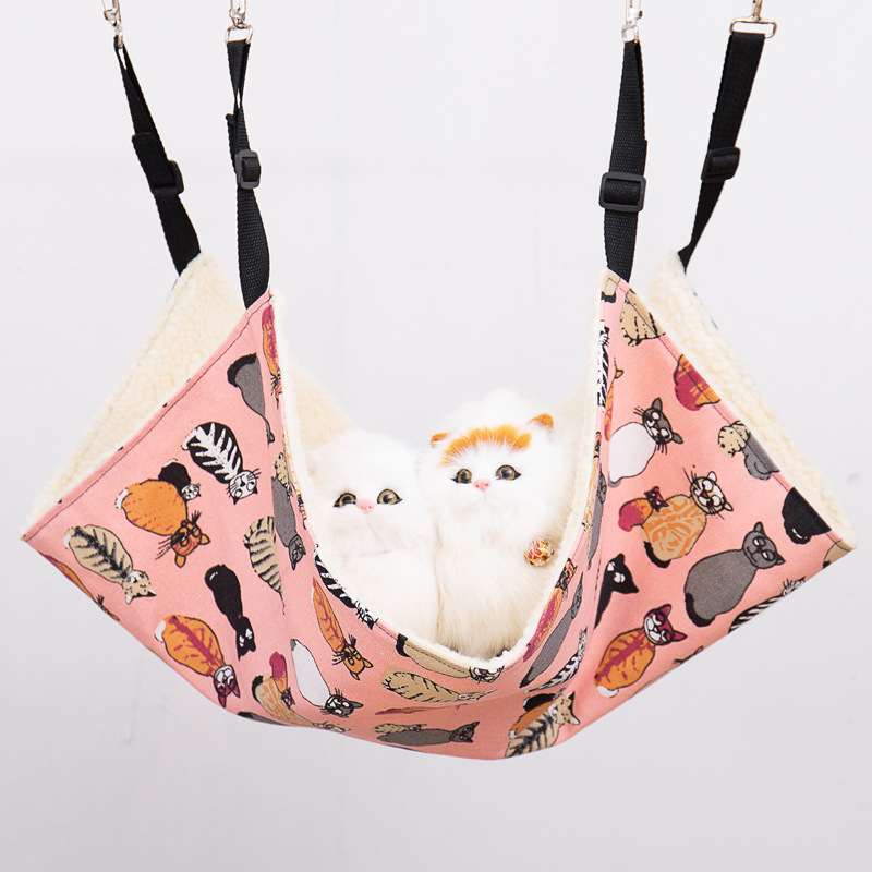 Wholesale Foldable hanging cat hammock sleep hammock pet swing bed small pet sleeping bed