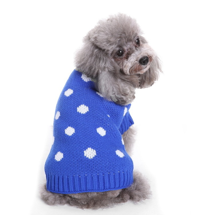 Luxury Knitted Dog Jumper Sweater Winter Warm Soft Pet Clothes Knit Sweaters For Dogs