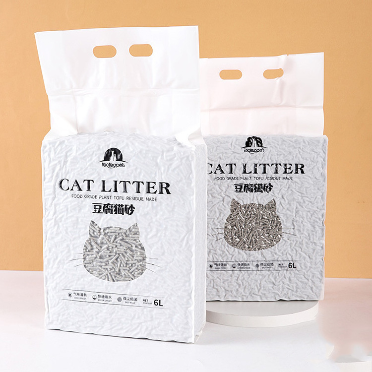 Tofu Cat Litter Manufacturer  6L Plant Degradable  dust-free  clumping Cat Litter Wholesale 5 Flavors absorption Health Cat Sand