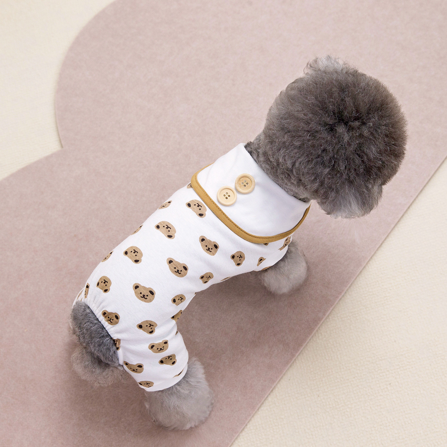 Dog Clothes Pullover Cotton Breathable Printed Cartoon Bear Dog Hoodie Homewear Homewear Cute Dog Hoodie Pet Cloth