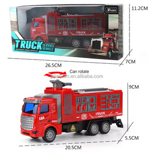 Children Gift Plastic Alloy Friction Toy Vehicle Fire Truck Pull Back Model Car For Kids Diecast Toys Toy Vehicles