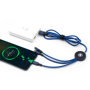 Multi 5 in 1 LED logo Charger Cable Light Up Charging Cable Compatible with Type C Android Micro USB iOS