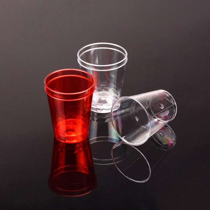 2 oz Factory direct sale 4 colors shot glasses disposable plastic wine and beer tasting cups for bar and party