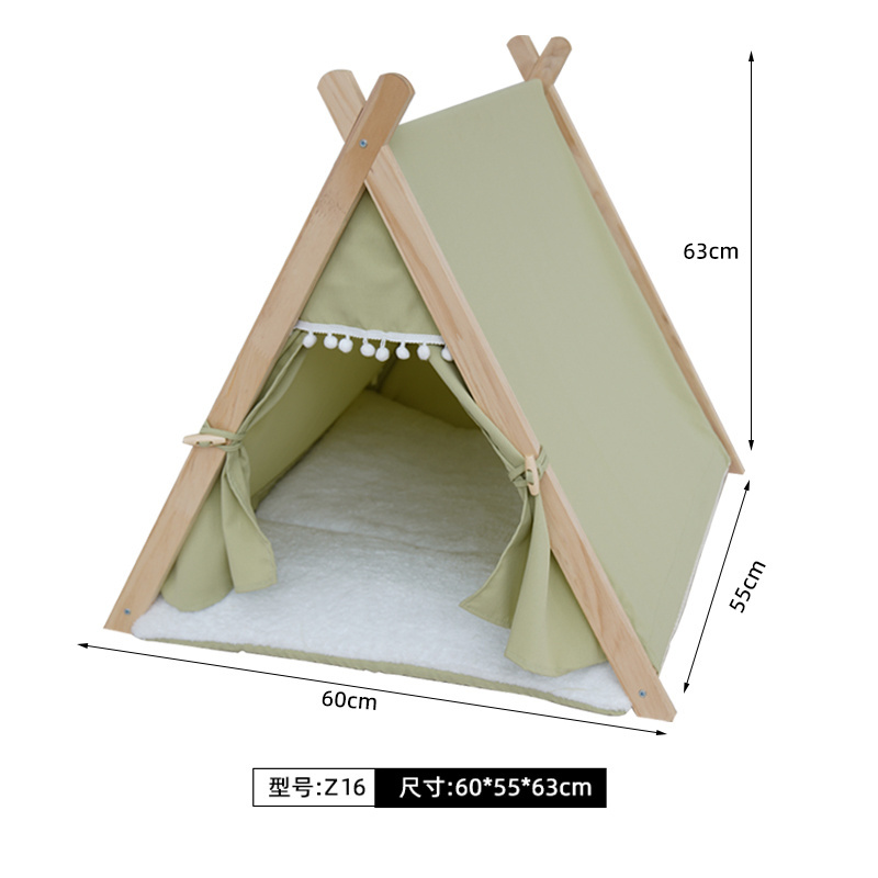 Custom High Quality Semi-Enclosed Detachable Washable Enclosed Type Pet Tent Cat House Tent