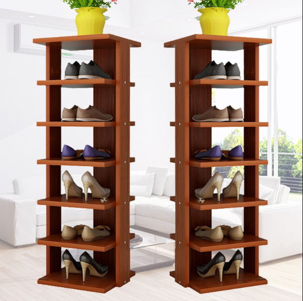 Tall wooden storage shoe rack/Simple household shoe cabinet