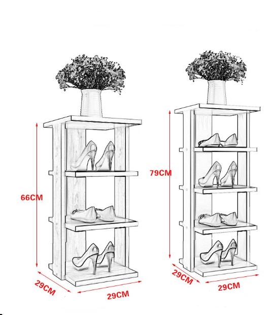 Tall wooden storage shoe rack/Simple household shoe cabinet