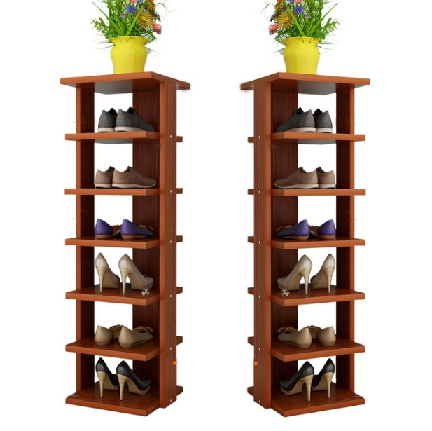 Tall wooden storage shoe rack/Simple household shoe cabinet