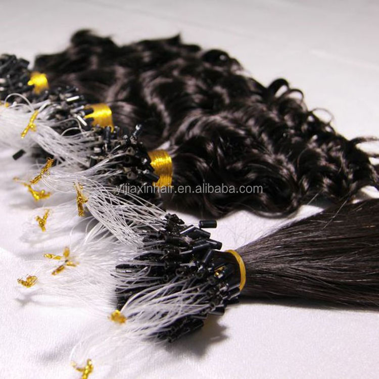 Factory price tangle free shedding free cheap raw indian 8inch to 30inch micro ring hair extensions for blacks