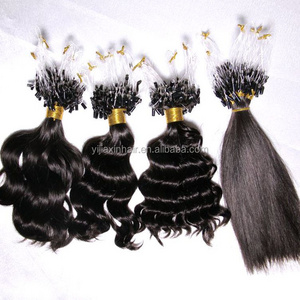 Factory price tangle free shedding free cheap raw indian 8inch to 30inch micro ring hair extensions for blacks