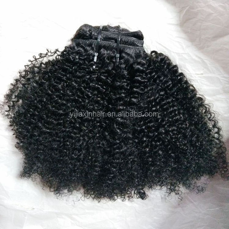 100%unprocessed high quality cheap afro kinky curly raw coarse cambodian curly human hair factory