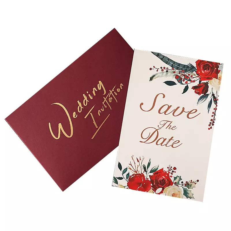 Hot Selling Custom Weeding Card Wedding Invitation Cards Ribbon Invitation Card