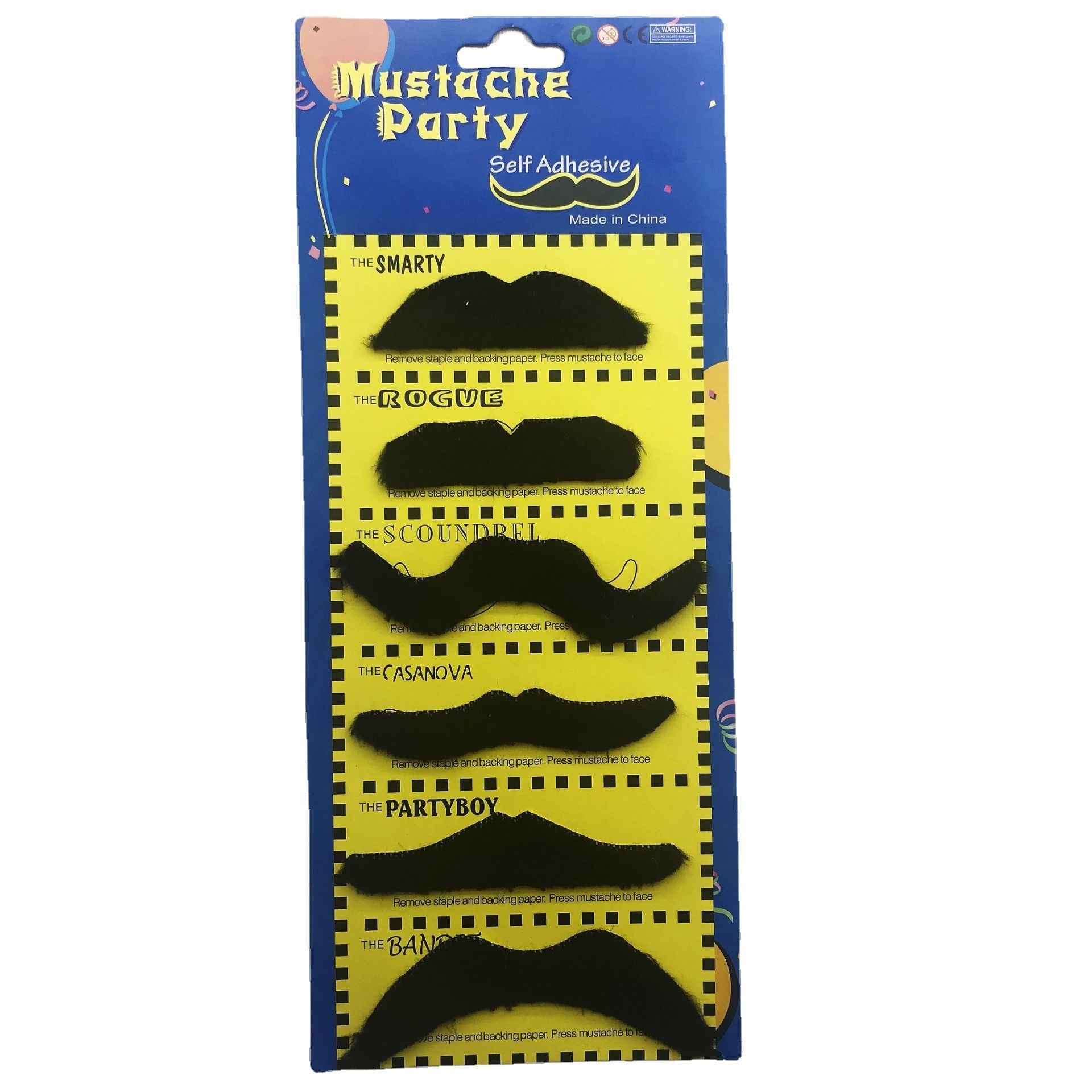 Wholesale 12pcs Funny Halloween Costume Party Fake Mustache Cloth Funny Beard Whisker