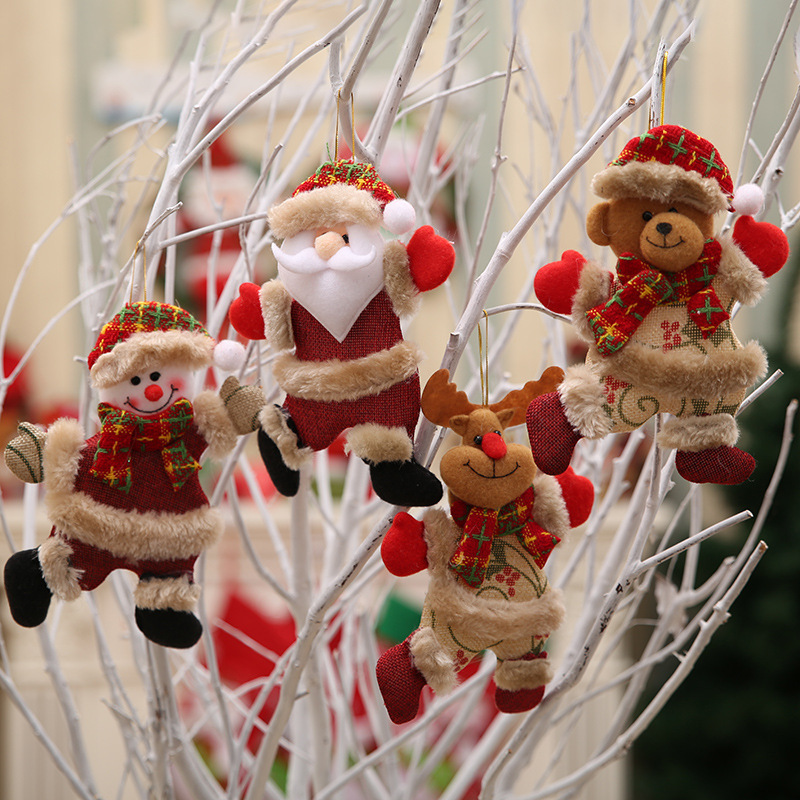 Hot Sale Christmas Ornaments Christmas Gift Santa Claus Snowman Tree Toy Doll Hang Decorations for home Enfeites De Natal