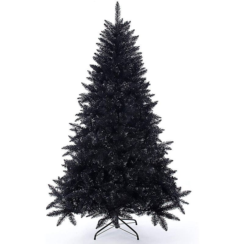 Customized Xmas Tree High Quality Black PVC Mixed New Made Collapsible Artificial Christmas Tree