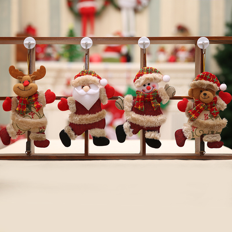 Hot Sale Christmas Ornaments Christmas Gift Santa Claus Snowman Tree Toy Doll Hang Decorations for home Enfeites De Natal