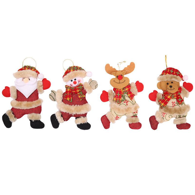 Hot Sale Christmas Ornaments Christmas Gift Santa Claus Snowman Tree Toy Doll Hang Decorations for home Enfeites De Natal