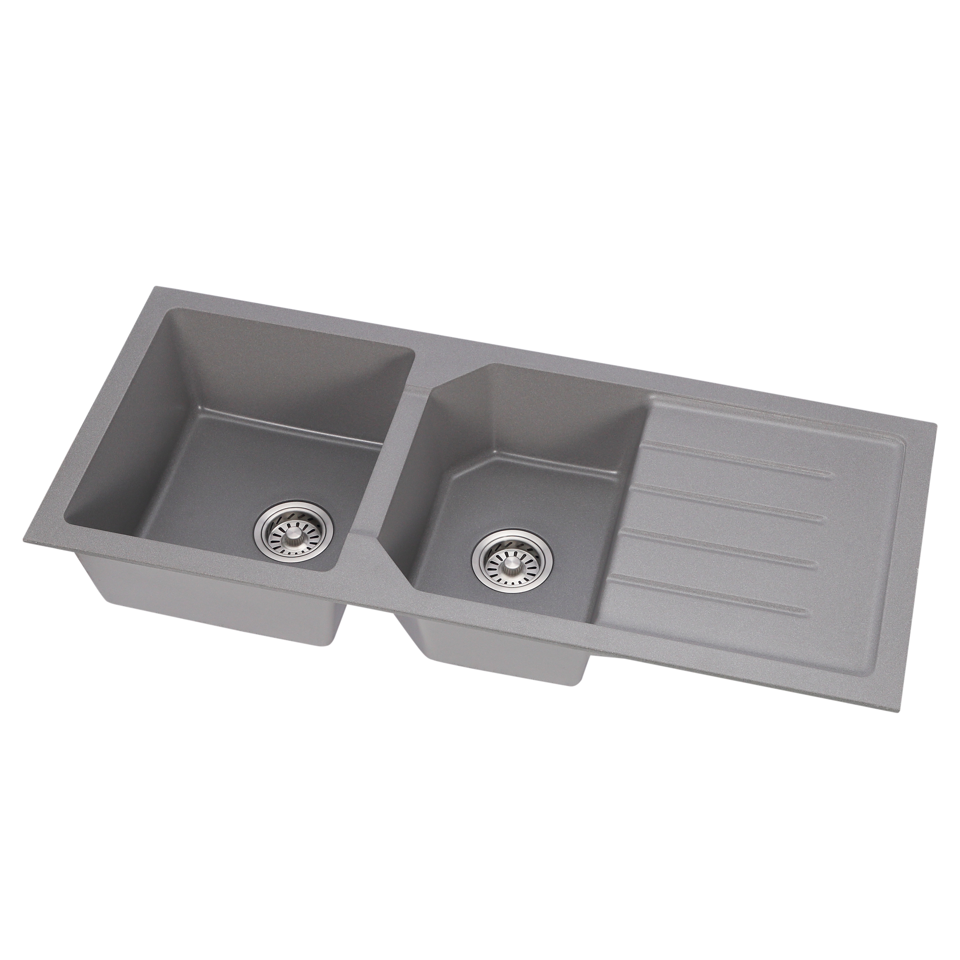 EJOY High Quality Customized Hotel Restaurant Farm XW1150 fregadero artifical stone  granite Double Bowl Drainboard kitchen sink