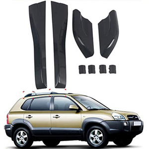 Black SUV Roof Rails Rack Leg Cover End  Protector Cover for Hyundai Tucson 2004 2005 2006 2007 2008