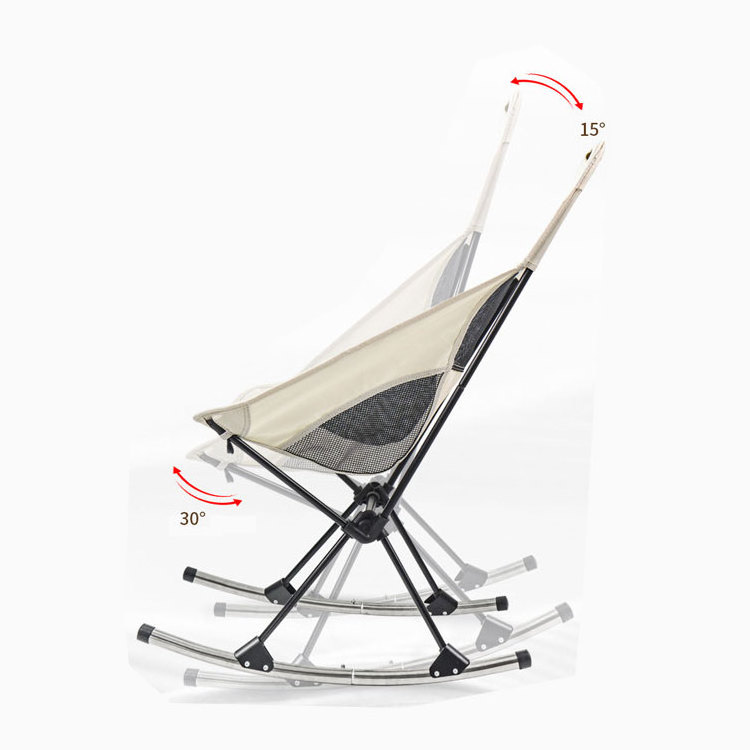 Yijie Shaking Aluminium High Back Moon Chair Outdoor Portable Foldable swinging camping chair Chair