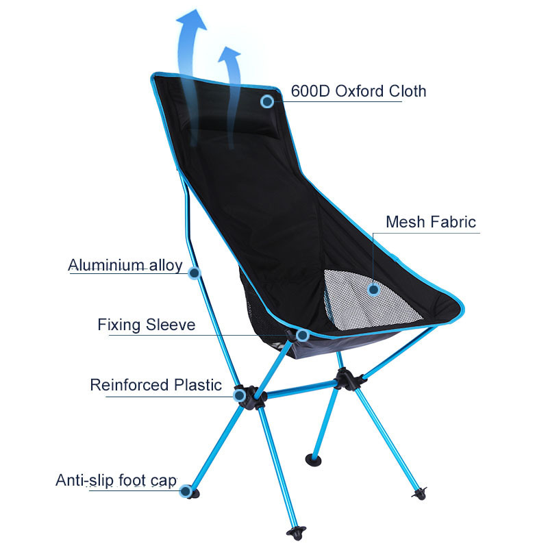 Yijie Folding Aluminium High Back Chair Outdoor Portable Foldable Chair Camping Chair