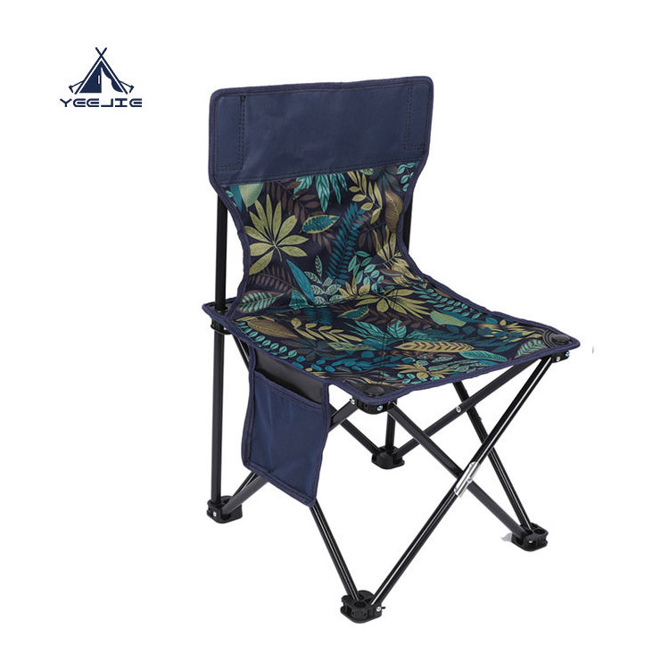 Yijie M Size The back upholstery is made of 600D oxford fabric Outdoor Folding Chair Camping Chair with mesh pocket on one side