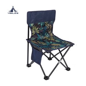 Yijie M Size The back upholstery is made of 600D oxford fabric Outdoor Folding Chair Camping Chair with mesh pocket on one side