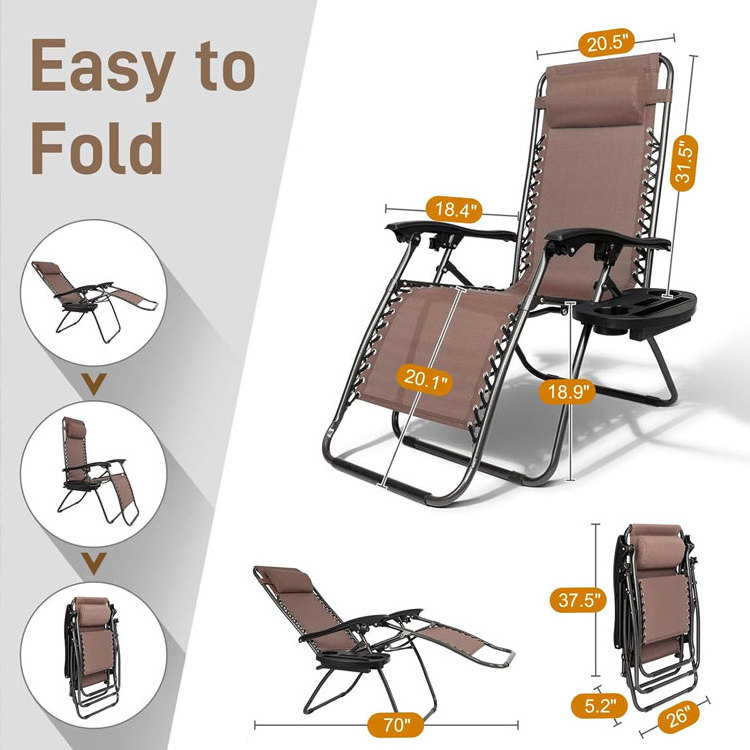 Outdoor Adjustable lounge chair pool side lounge camping lightweight beach chair for garden