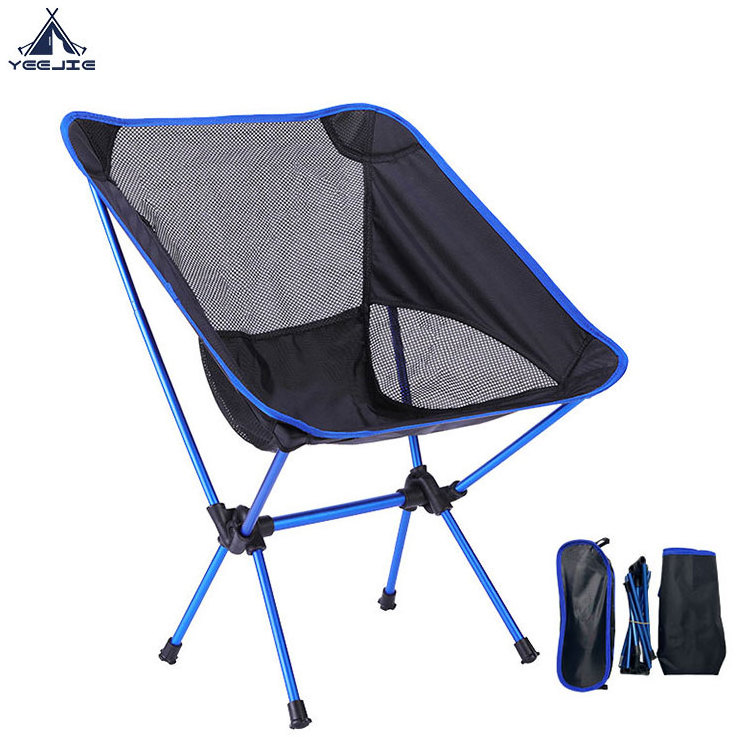 Portable Camping Chair Strong Sturdy Folding Chairs Outdoor Lightweight Small Backpack Chair