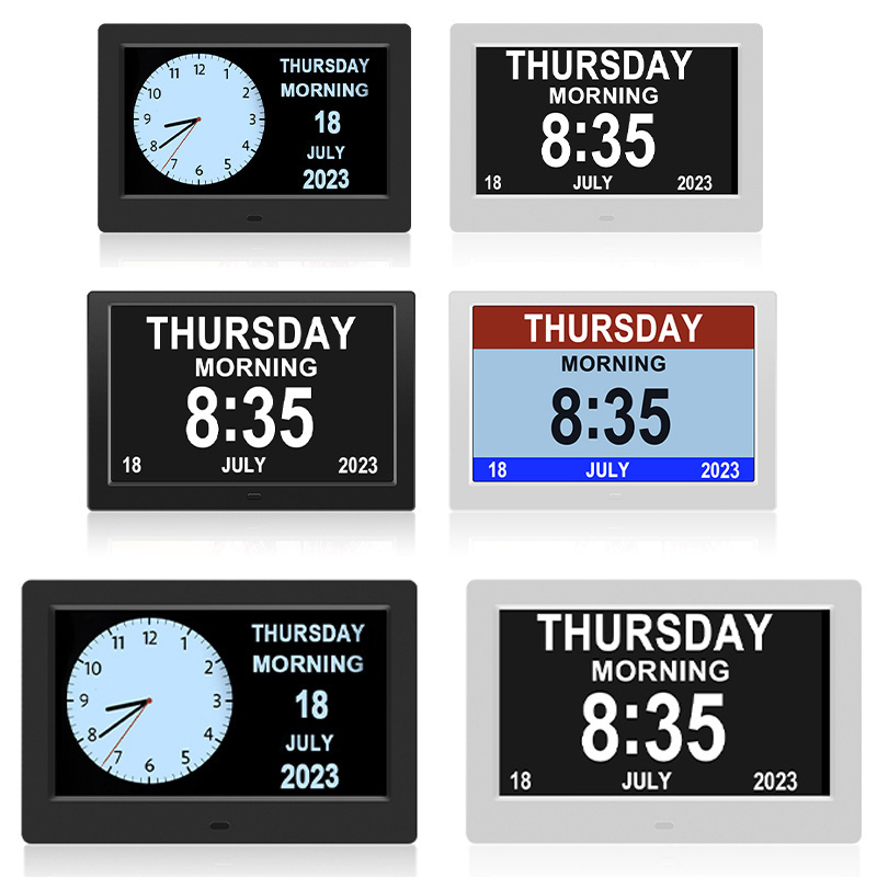 Yes Digital Flip Rechargeable Electronic Show Days Date Dementia Clock