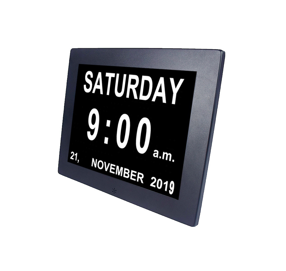 Factory Direct Sale Custom High Quality 10 Inch Metal E-ink Digital Photo Frame 1024*768 Set Clock