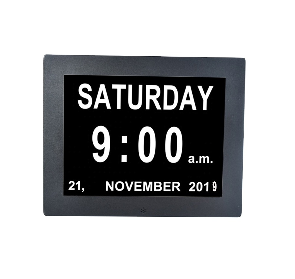 Factory Direct Sale Custom High Quality 10 Inch Metal E-ink Digital Photo Frame 1024*768 Set Clock