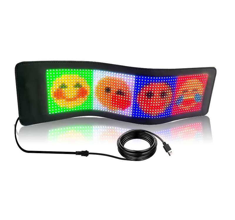 Factory sales rear Window Digital Color Emoticon Screen LED Sign Emotion Animations Car Display LED for Advertising