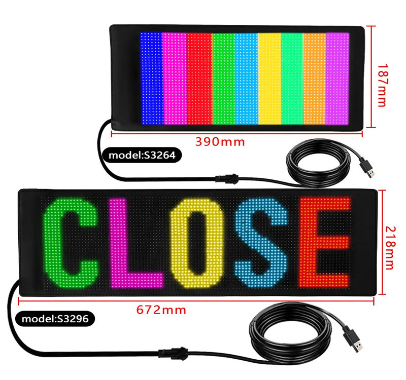 Factory sales rear Window Digital Color Emoticon Screen LED Sign Emotion Animations Car Display LED for Advertising