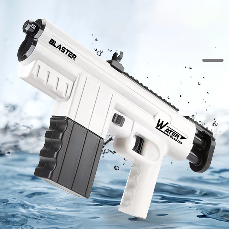 Summer Toy Outdoor Game Large Capacity Waterproof Adult Children Rechargeable Electric Toy Black White Water Squirt Gun