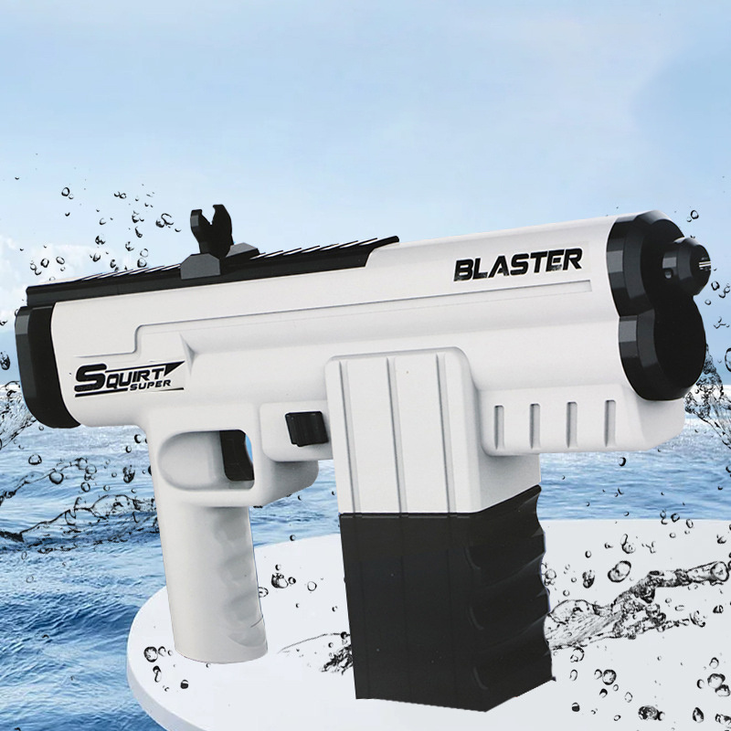 Summer Toy Outdoor Game Large Capacity Waterproof Adult Children Rechargeable Electric Toy Black White Water Squirt Gun