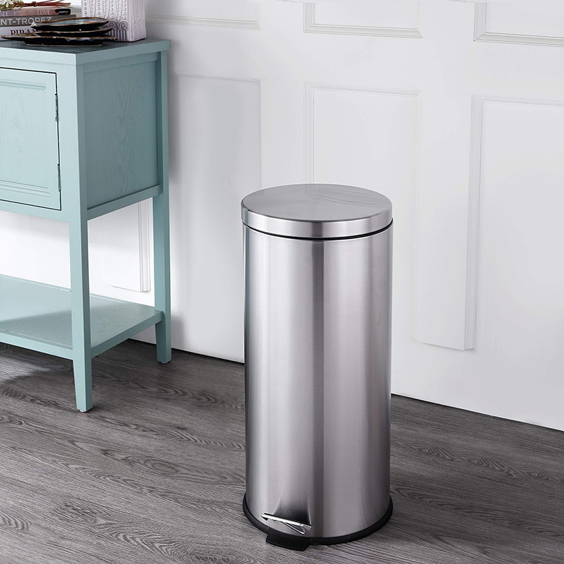 2022 Hot Sale Restaurant Hotel Stainless Steel Waste Bin Food Step Trash Can